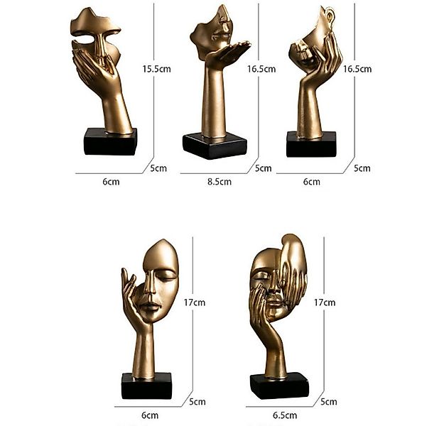 Coonoor Skulptur Akzentkunst Frau Gesicht Statue Heimdekoration Statue (1 S günstig online kaufen