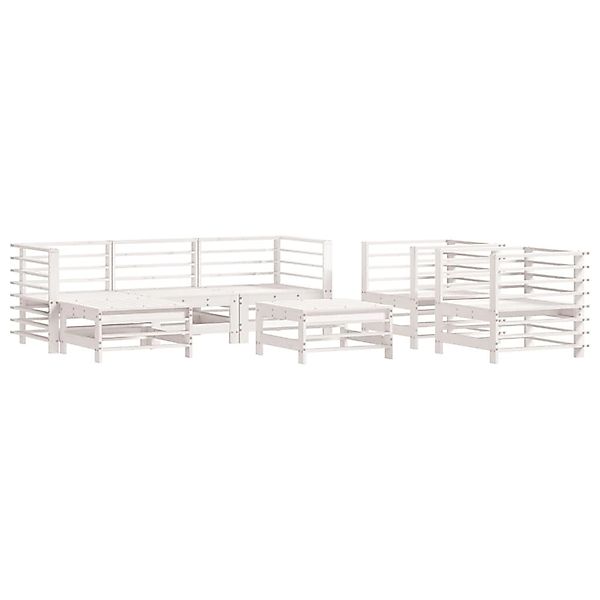vidaXL 7-Tlg Garten-Lounge-Set Weiß Massivholz Kiefer 3186236 günstig online kaufen