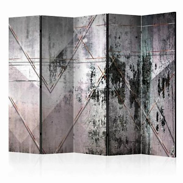 artgeist Paravent Geometric Wall II [Room Dividers] rosa/grau Gr. 225 x 172 günstig online kaufen