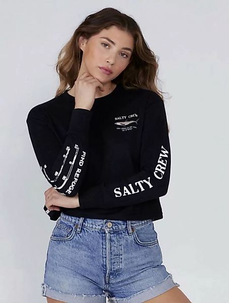 Salty Crew Langarmshirt Salty Crew Bruce Long Sleeve Crop Black günstig online kaufen