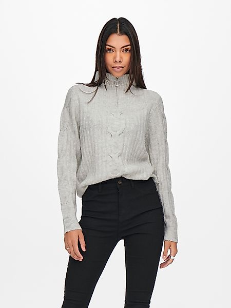 JDY Stehkragenpullover JDYANDREA L/S ZIP CABLE günstig online kaufen