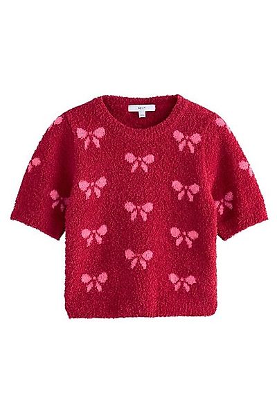 Next Rundhalspullover Kurzärmeliger Pullover mit Schleife am Ausschnitt (1- günstig online kaufen