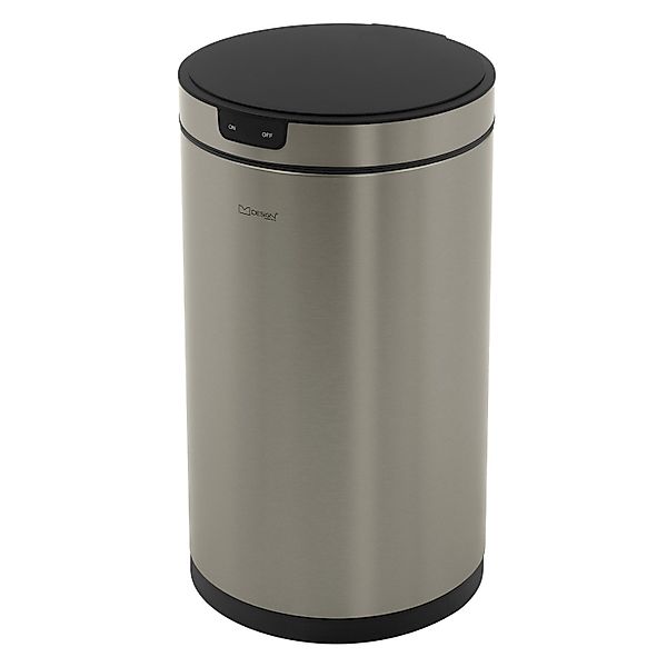 ML-Design Mülleimer mit Sensor 30L Rund Edelstahl Silber Automatisch günstig online kaufen