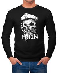 Neverless Longsleeve Herren Longsleeve Moin Kapitän günstig online kaufen