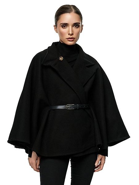 Worldclassca Poncho Worldclassca Poncho Crop Jacke Elegant Umhang Stehkrage günstig online kaufen