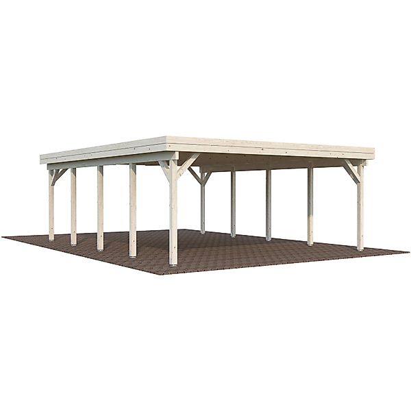 Palmako Doppelcarport Karl Klar tauchgrundiert 600 cm x 762 cm günstig online kaufen
