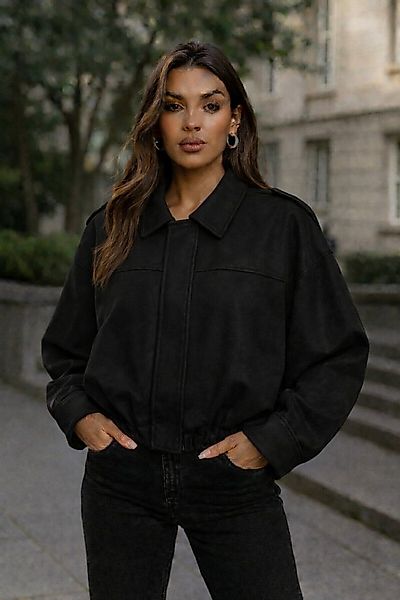 Worldclassca Lederimitatjacke Worldclassca Wildlederoptik Bomberjacke Zip T günstig online kaufen