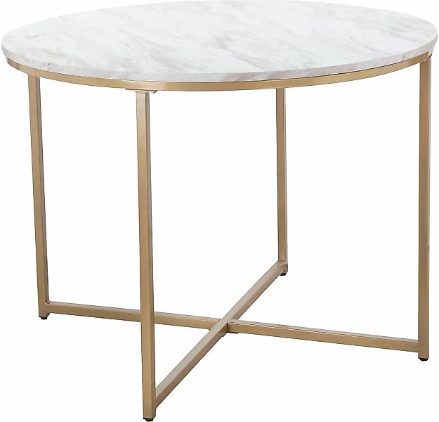 Leonique Esstisch "Gondat" 1 Stk. tlg. mit Tischplatte in Marmor-Optik, Ges günstig online kaufen