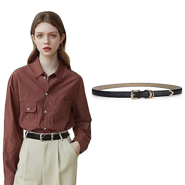 Coonoor Taillengürtel Goldschnalle Damen Ledergürtel Damen günstig online kaufen