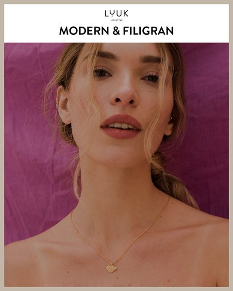 LUUK LIFESTYLE Kette mit Anhänger Ginkgo, günstig online kaufen