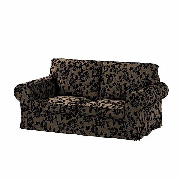 Bezug für Ektorp 2-Sitzer Sofa nicht ausklappbar, beige-schwarz, Sofabezug günstig online kaufen