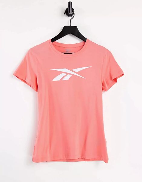 Reebok – Training Vector – T-Shirt mit Logo in Koralle-Orange günstig online kaufen