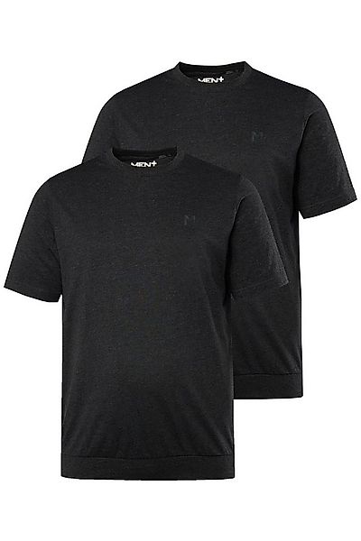 Men Plus T-Shirt T-Shirts 2er-Pack Bauchfit Basic Halbarm günstig online kaufen
