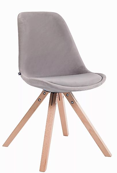 Esszimmerstuhl Toulouse Samt Square Natura (eiche) Grau günstig online kaufen