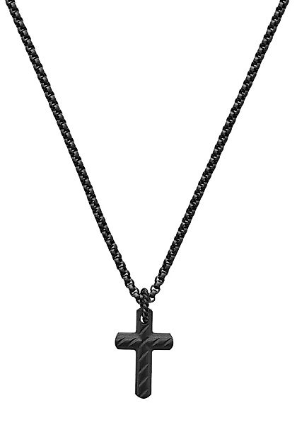 XENOX Kette mit Anhänger "Halskette, Kreuz, schwarz, X4115" günstig online kaufen