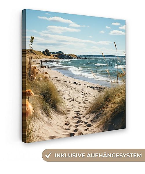 OneMillionCanvasses® Leinwandbild Strand - Dünen - Strandhafer - Meer - San günstig online kaufen