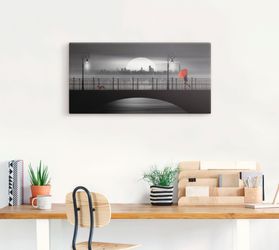 Artland Wandbild »Die Brücke im Regen« Brücken 1 Stk. tlg. als Leinwandbild günstig online kaufen
