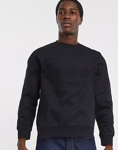 Weekday – Schwarzes Standard-Sweatshirt günstig online kaufen