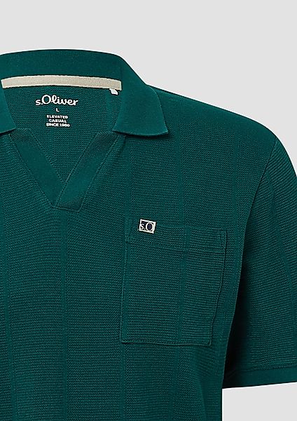 s.Oliver Kurzarmshirt Poloshirt mit Struktur-Streifen und günstig online kaufen