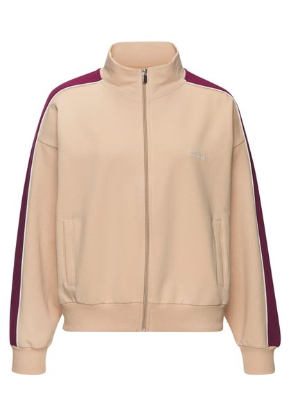 s.Oliver Sweatjacke mit Reißverschluss und Kontrast Einsätzen, Loungewear günstig online kaufen