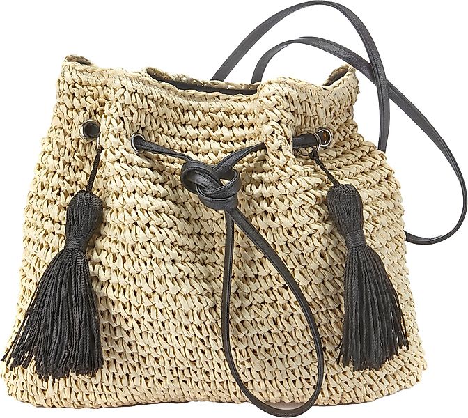 LASCANA Umhängetasche Strandtasche, aus Papierstroh, Handtasche, günstig online kaufen