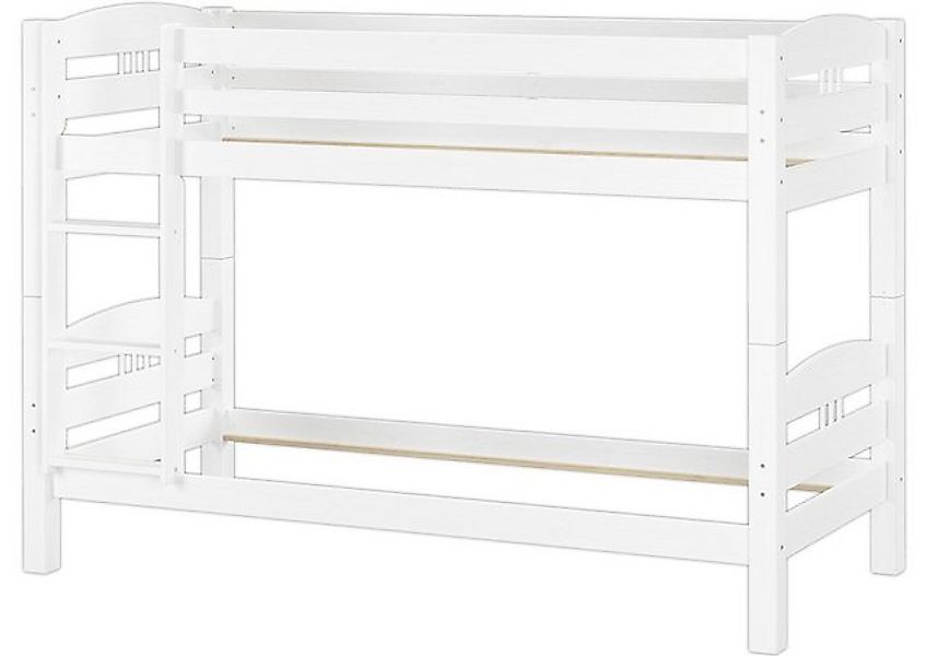 ERST-HOLZ Etagenbett Kinderstockbett 90 x 200 Kiefer Weiß ohne Lattenrost günstig online kaufen