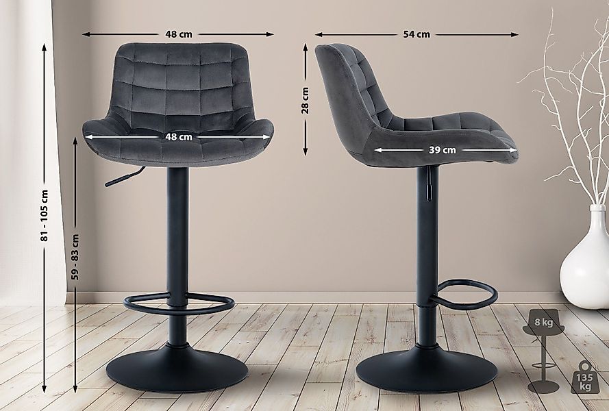 CLP Barhocker Tover, 360° drehbar und günstig online kaufen