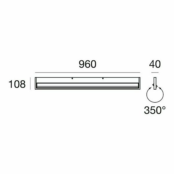 LED-Wandleuchte Tablet W1, Breite 96 cm, weiß günstig online kaufen