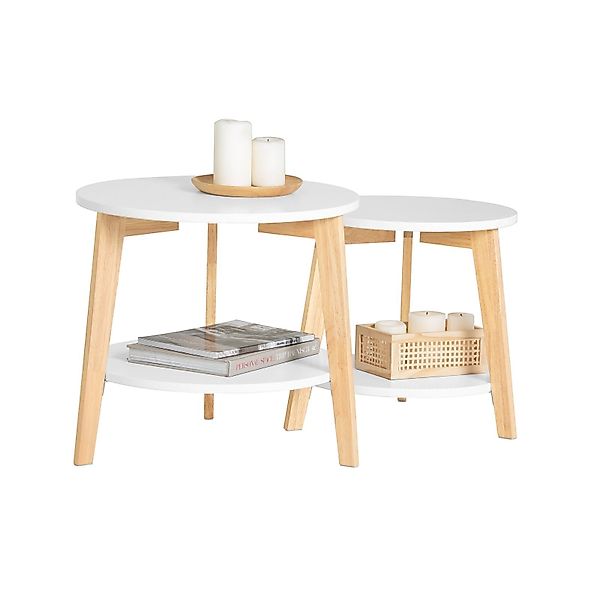 SoBuy Satztisch FBT75, Wohnzimmertisch viel Stauraum, günstig online kaufen