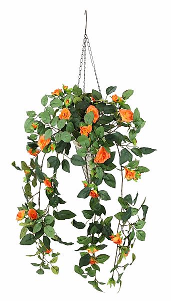 I.GE.A. Kunstpflanze "Künstlicher Rosenbusch im Korb", Rosen Deko Kunstblum günstig online kaufen