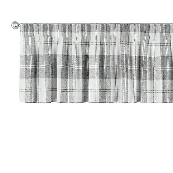 Kurzgardine mit Kräuselband, weiß-grau , 260 x 40 cm, Edinburgh (115-79) günstig online kaufen