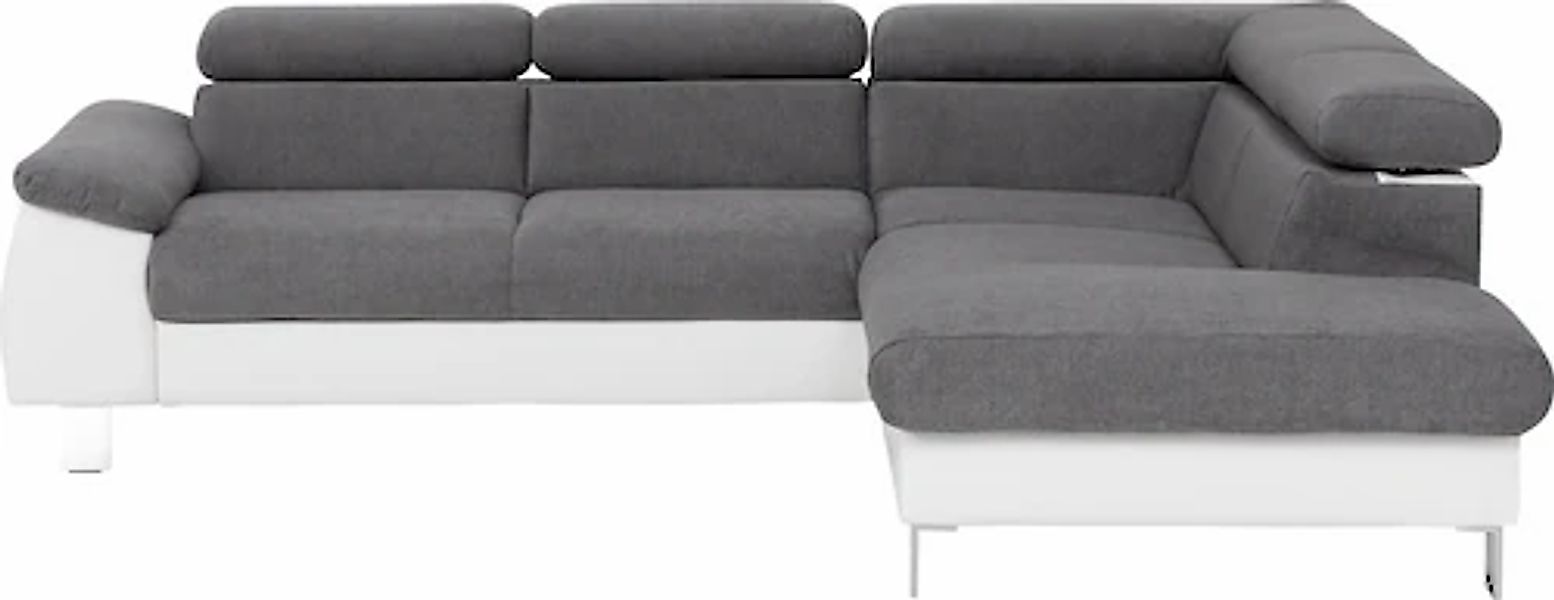 COTTA Ecksofa »Komaris L-Form mit Kopfteilverstellung«, wahlweise mit Bettf günstig online kaufen
