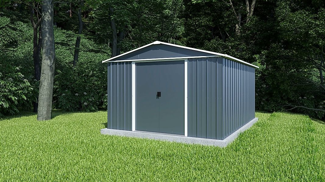 Yardmaster Gerätehaus Heidelberg 1013AEYZ Anthrazit BxT: 285 cm x 387 cm günstig online kaufen