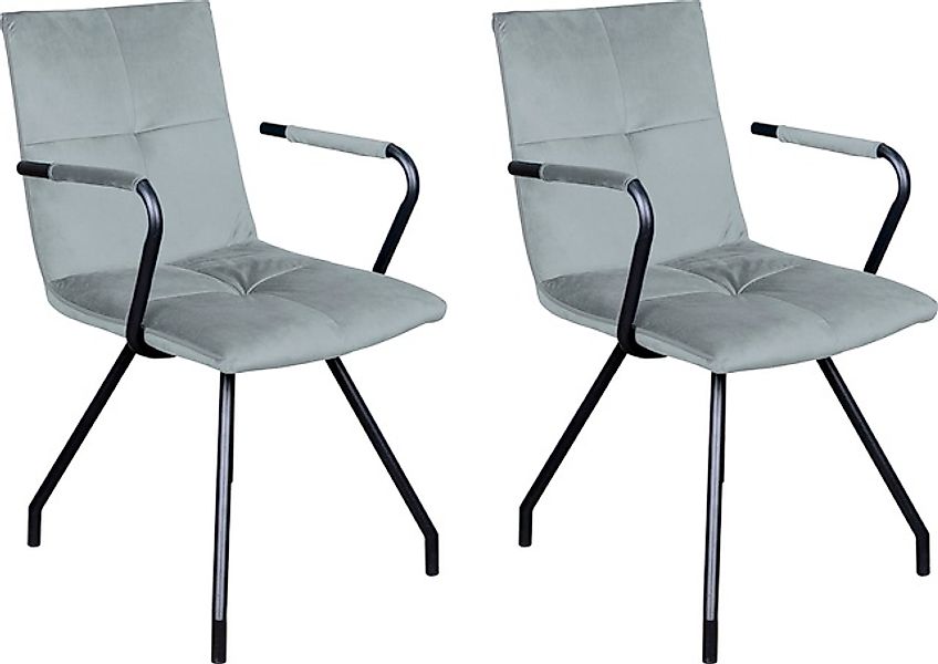 Kayoom Polsterstuhl »Stuhl Eaden 225 2er-Set, samtiger Stoffbezug, Paspel a günstig online kaufen