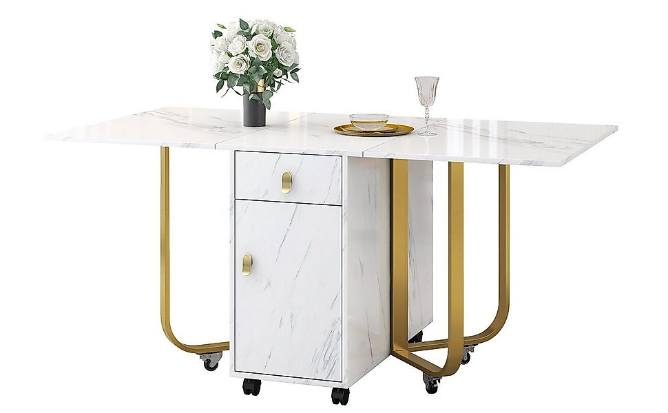 Flieks Esstisch (1-St., ausziehbar Tisch 43~150x80x76 cm, mit Riemenscheibe günstig online kaufen