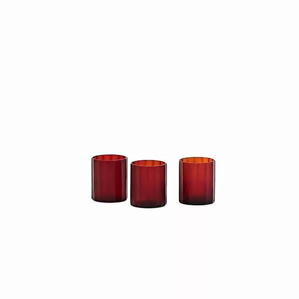 Dekocandle Windlichter ohne Henkel Windlicht dunkelrot (1 Stück) (rot) günstig online kaufen