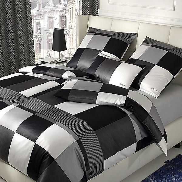 JOOP! Bettwäsche Plaza Squares, Mako Satin, günstig online kaufen