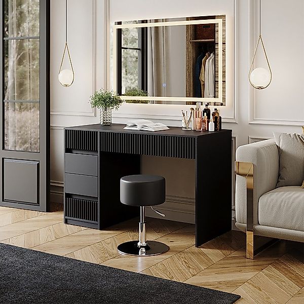 Vicco Schminktisch Omira, Schwarz, 120 cm günstig online kaufen
