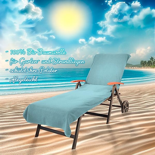 KiNZLER Strandtuch »Frottier-Liegenbezug, 100% Baumwolle«, (Spar-Set, 2 St. günstig online kaufen