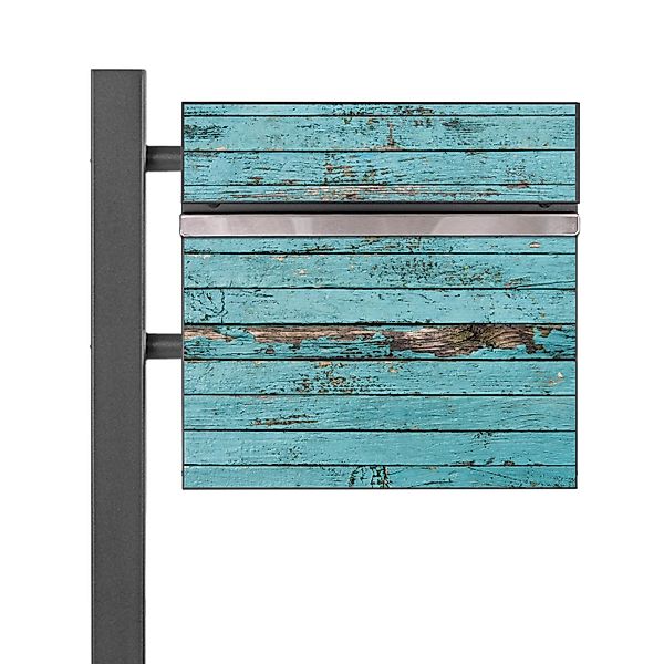 Banjado Standbriefkasten Anthrazit 45x120x16.5cm Groß Inkl. Montagematerial günstig online kaufen