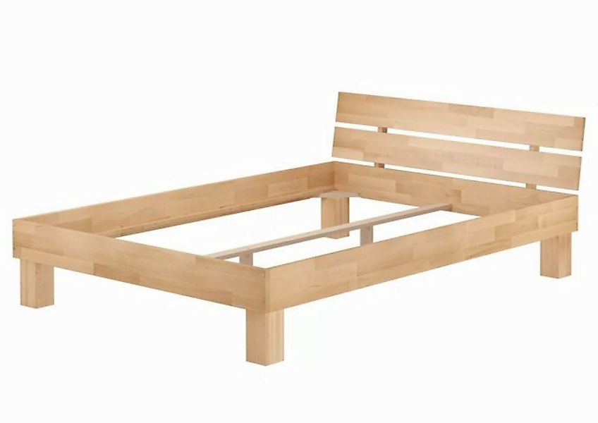 ERST-HOLZ Einzelbett Doppelbett Bettgestell Ehebett Futonbett Buche massiv günstig online kaufen