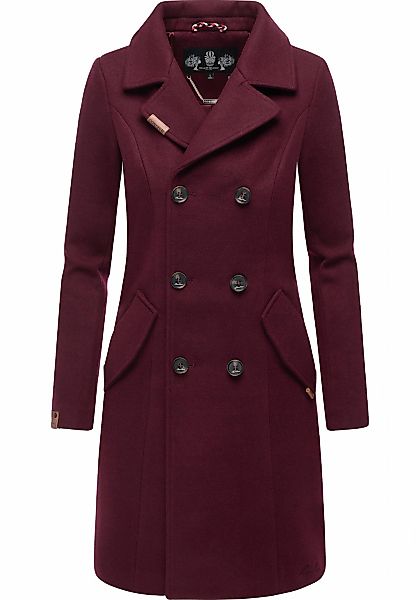 Marikoo Kurzmantel "Nanakoo" edler Damen Trenchcoat in Wollmantel-Optik günstig online kaufen