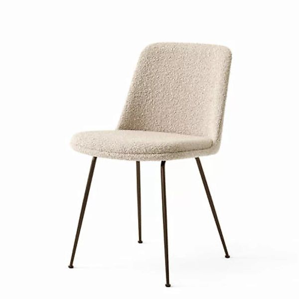 Gepolsterter Stuhl Rely HW9 textil beige / Bouclé-Wolle - &tradition - Beig günstig online kaufen
