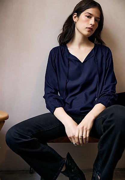 STREET ONE STUDIO Langarmbluse mit Rüschendetails günstig online kaufen