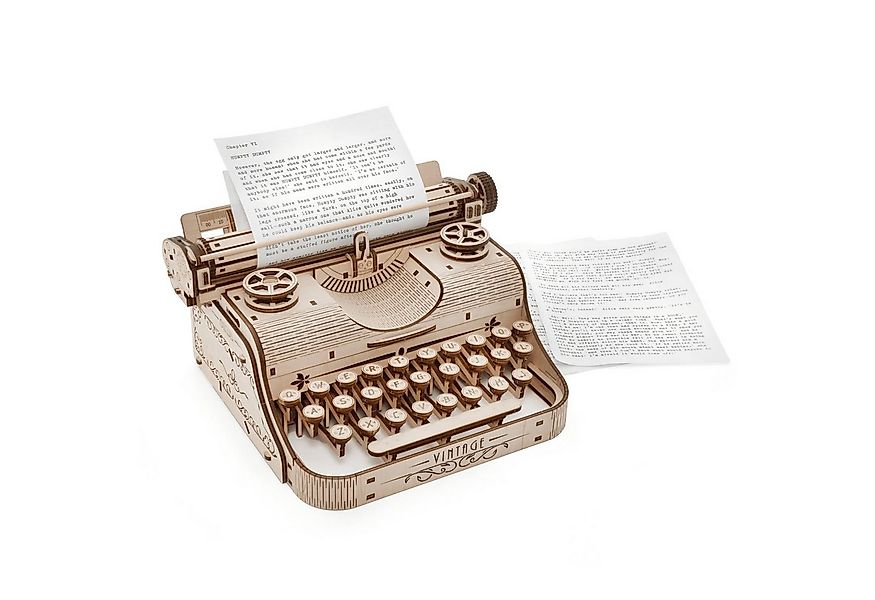 Eco Wood Art Modellbausatz Eco-Wood-Art Schreibmaschine Typewriter Mechanis günstig online kaufen
