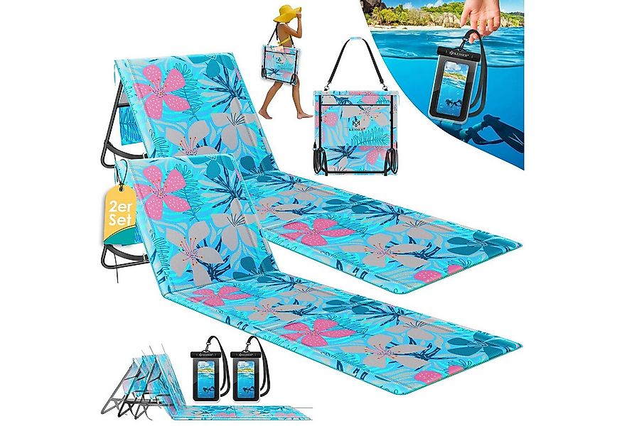 KESSER Gartenliege Strandmatte klappbar mit verstellbarer Rückenlehne max. günstig online kaufen
