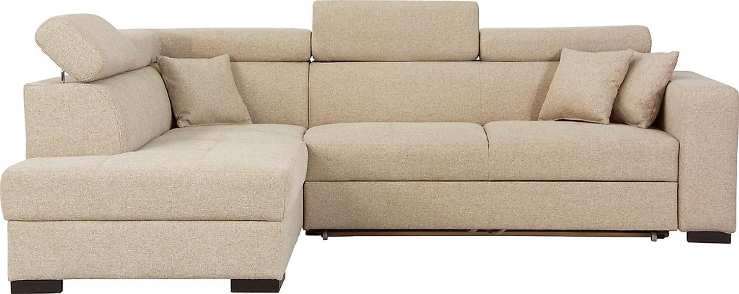 Home affaire Ecksofa "Tulio L-Form", wahlweise mit Bettfunktion und Bettkas günstig online kaufen