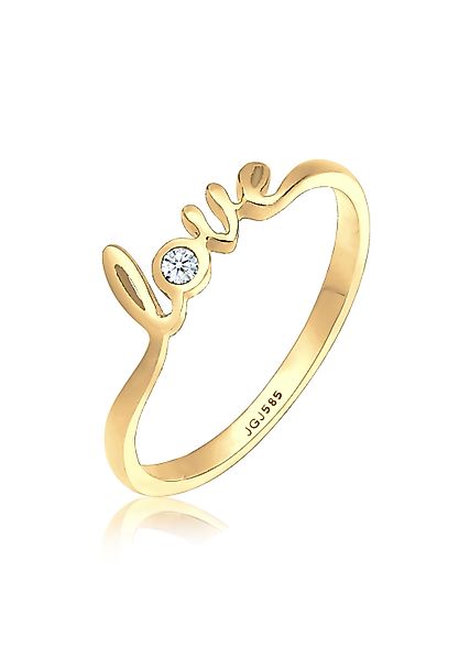 Elli DIAMONDS Verlobungsring Love-Schriftzug Diamant Weiß günstig online kaufen