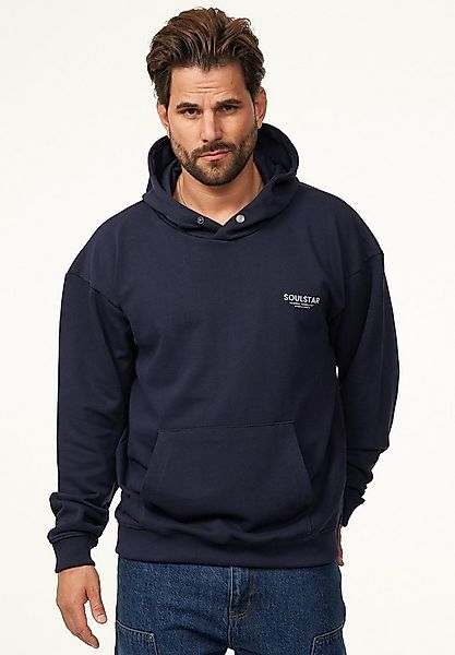 SOULSTAR Hoodie S2ANSAN Herren Oversize Kapuzenpullover mit Button Pullover günstig online kaufen