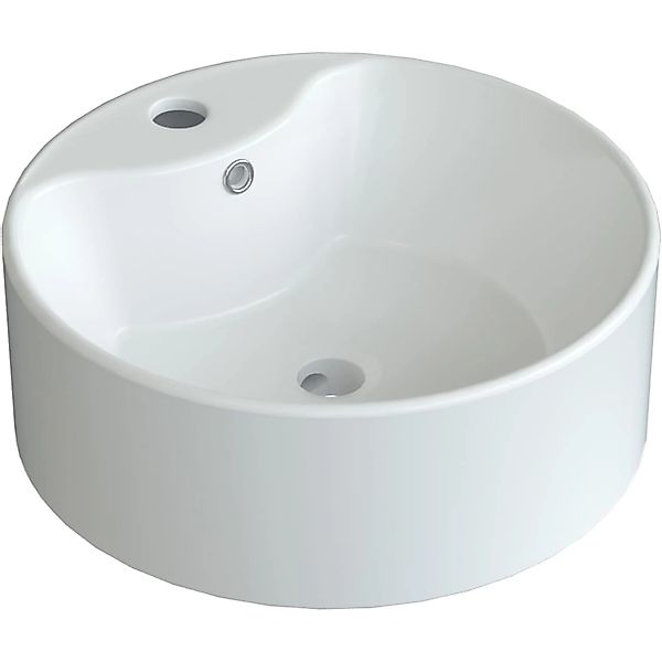 Aquabatos Rundes Aufsatzwaschbecken Handwaschbecken 41 x 15 cm Keramik Aufs günstig online kaufen